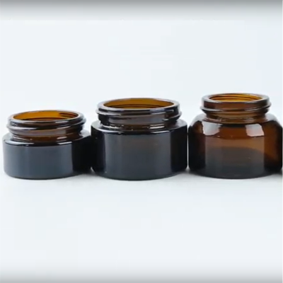 20ml amber cosmetic glass jar
