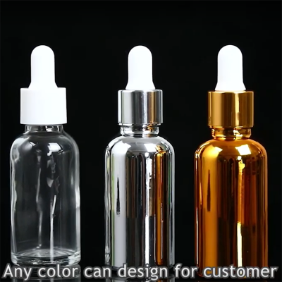 Electroplated Gold 10ml Cosmetics Glass Bottle