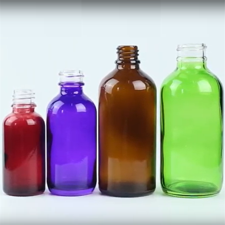 boston glass bottle with screw cap