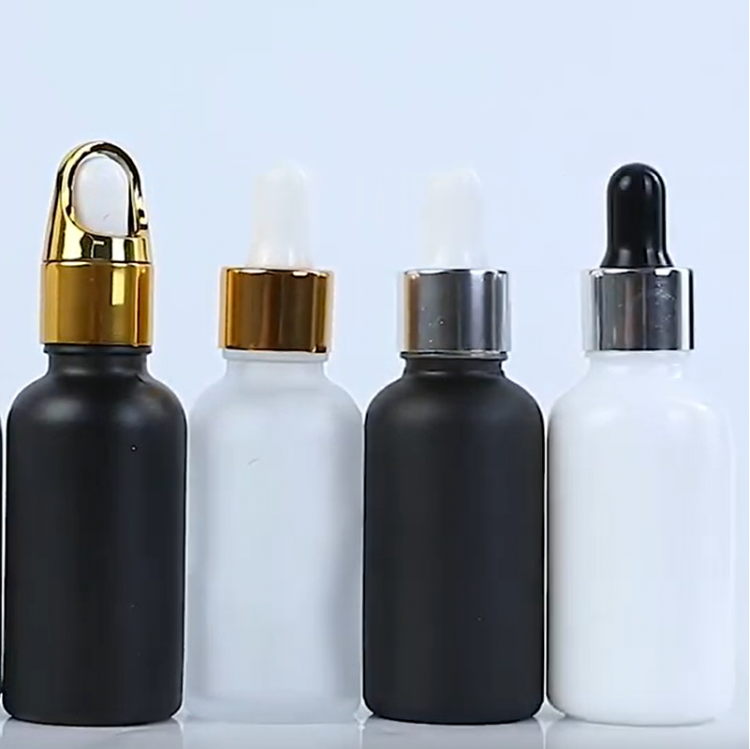 black Essential Oil glass Bottle