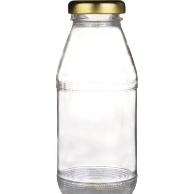 250ml clear milk glass bottle