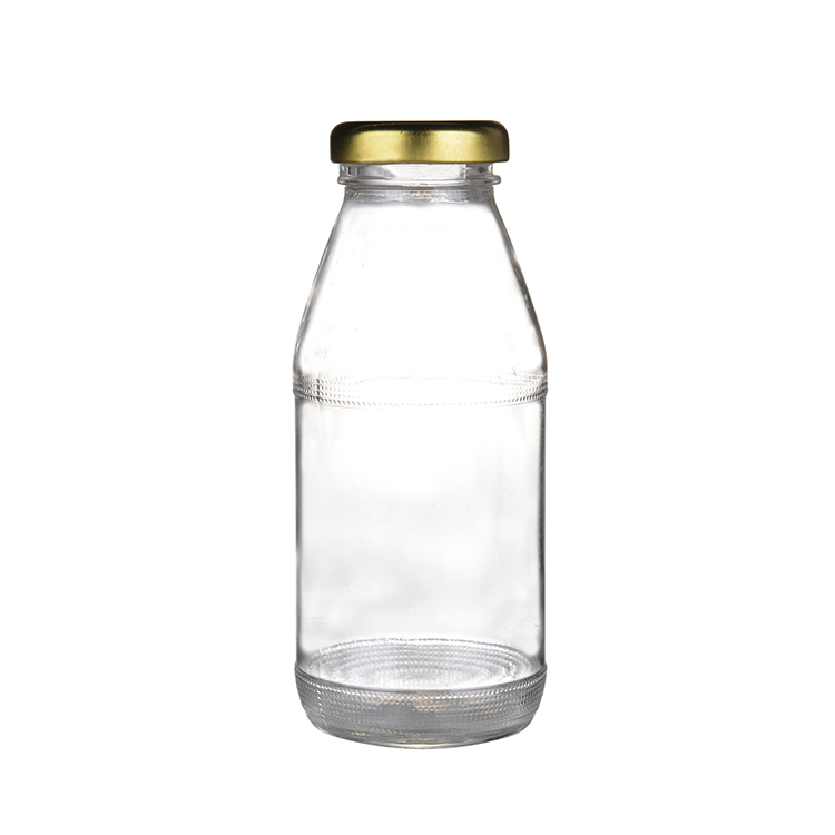 250ml clear milk glass bottle
