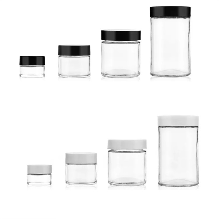 2oz clear cream glass bottle