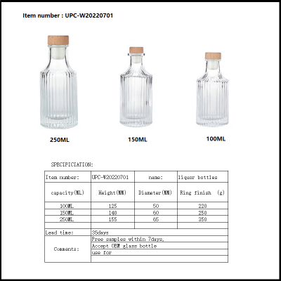 100ml glass liquor bottles