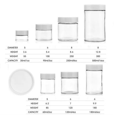 3oz clear cream glass bottle