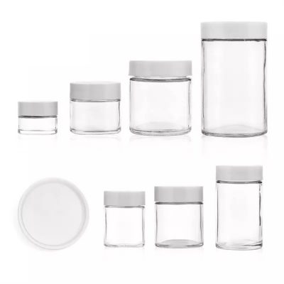 4oz clear cream glass bottle