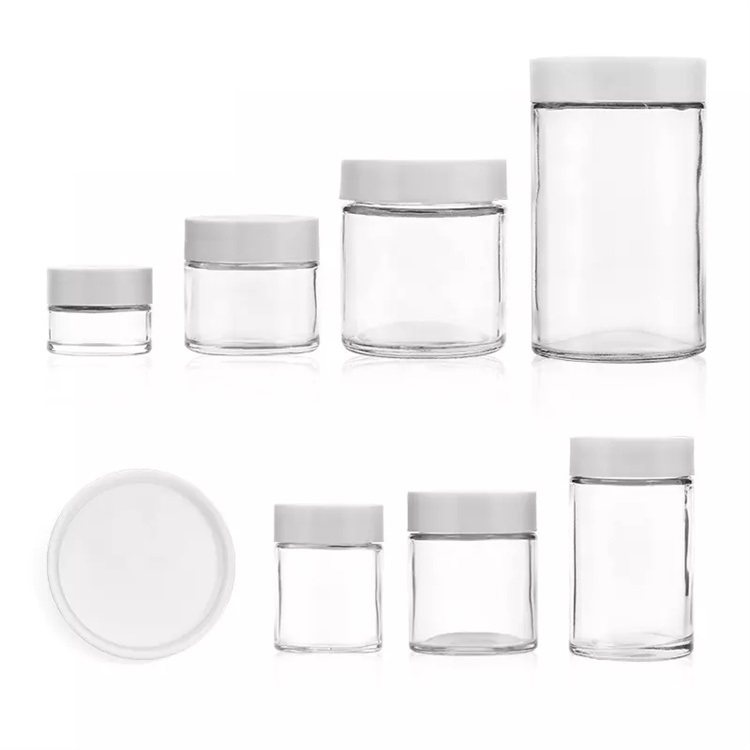 4oz clear cream glass bottle