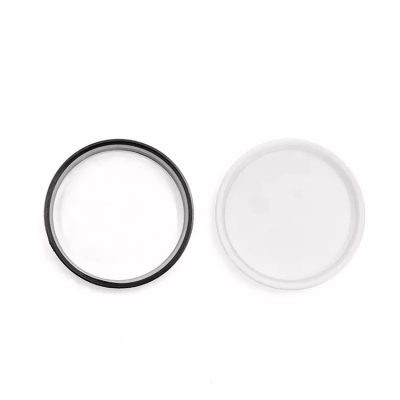 cream glass bottle with cap