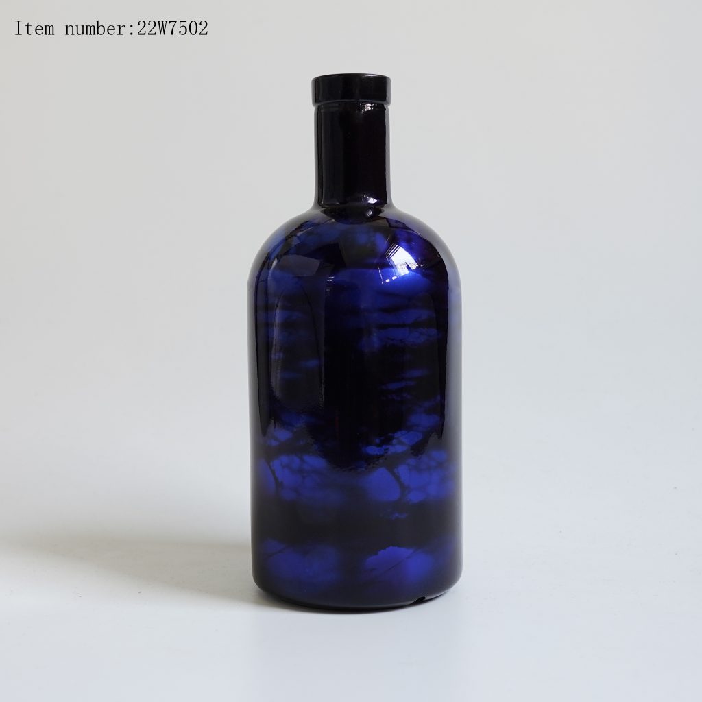 750ml  blue Vodka Bottle