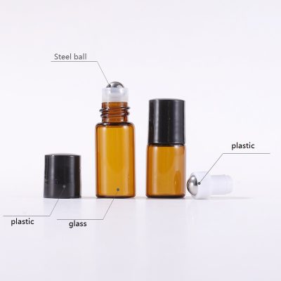 amber Roller Glass Bottles