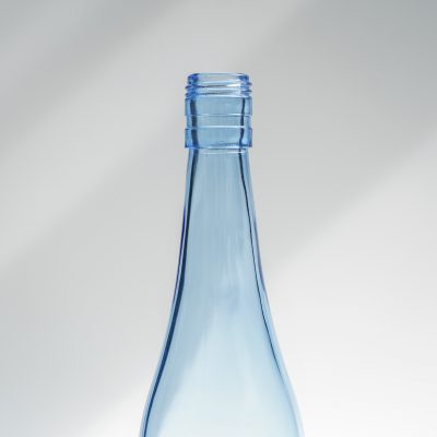 blue  liquor glass container