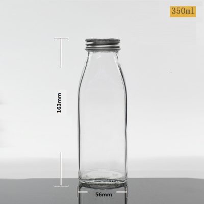 350ml square glass juice bottles