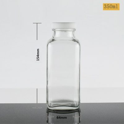 350ml  glass juice bottles  with cap