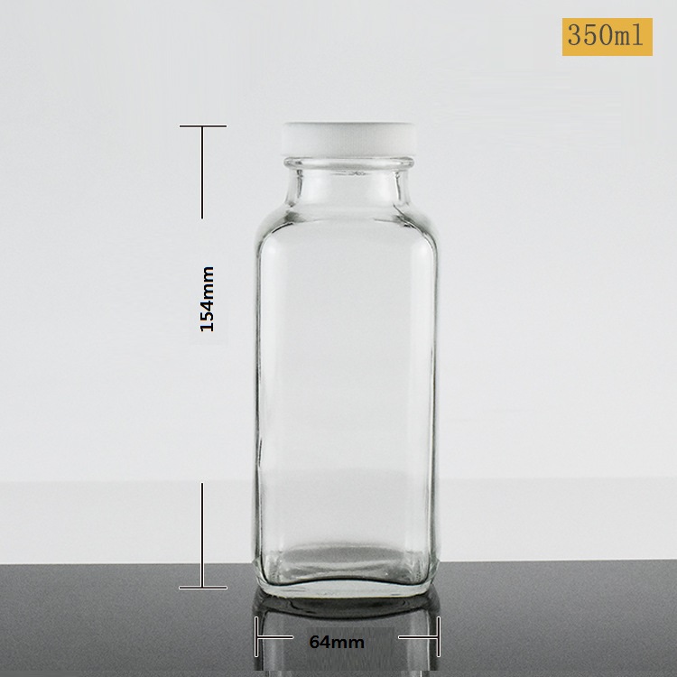 350ml  glass juice bottles  with cap