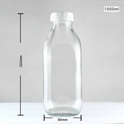 1000ml square glass juice bottles