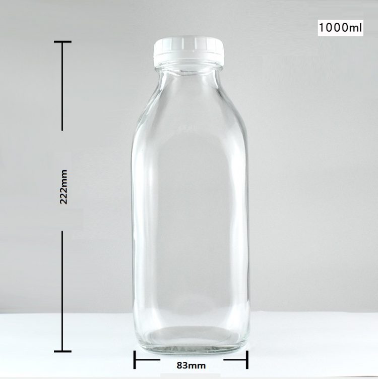 1000ml square glass juice bottles
