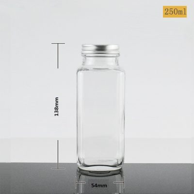 250ml square glass juice bottles