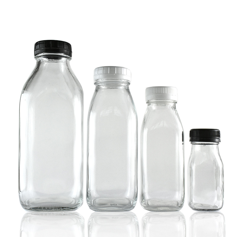 100ml square glass juice bottles