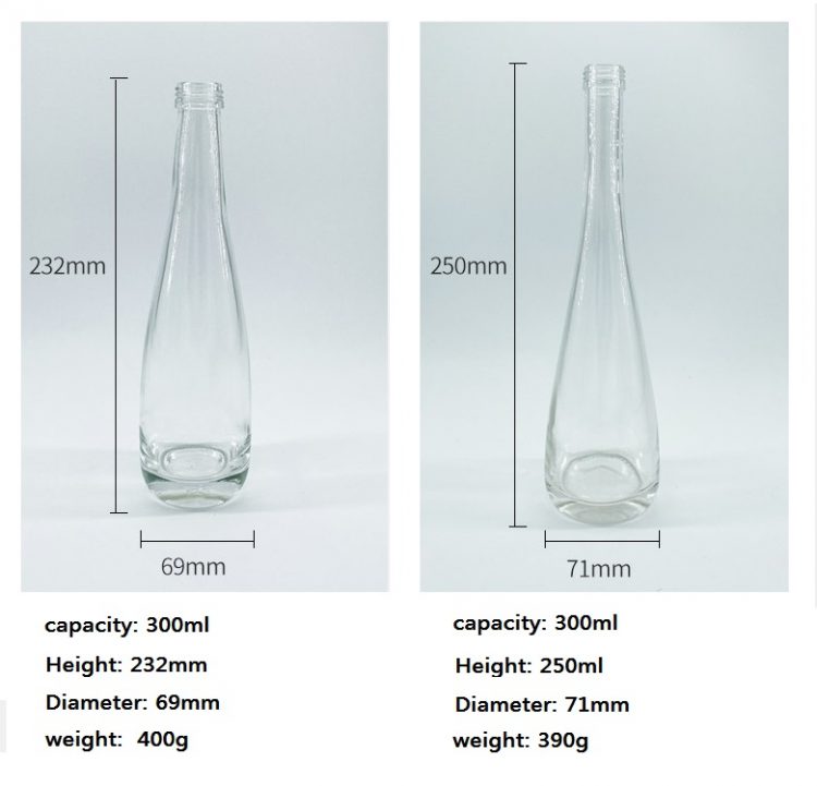 300ml glass juice bottle