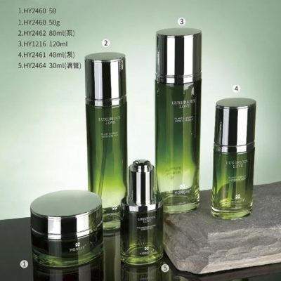 geen glass cosmetic bottle