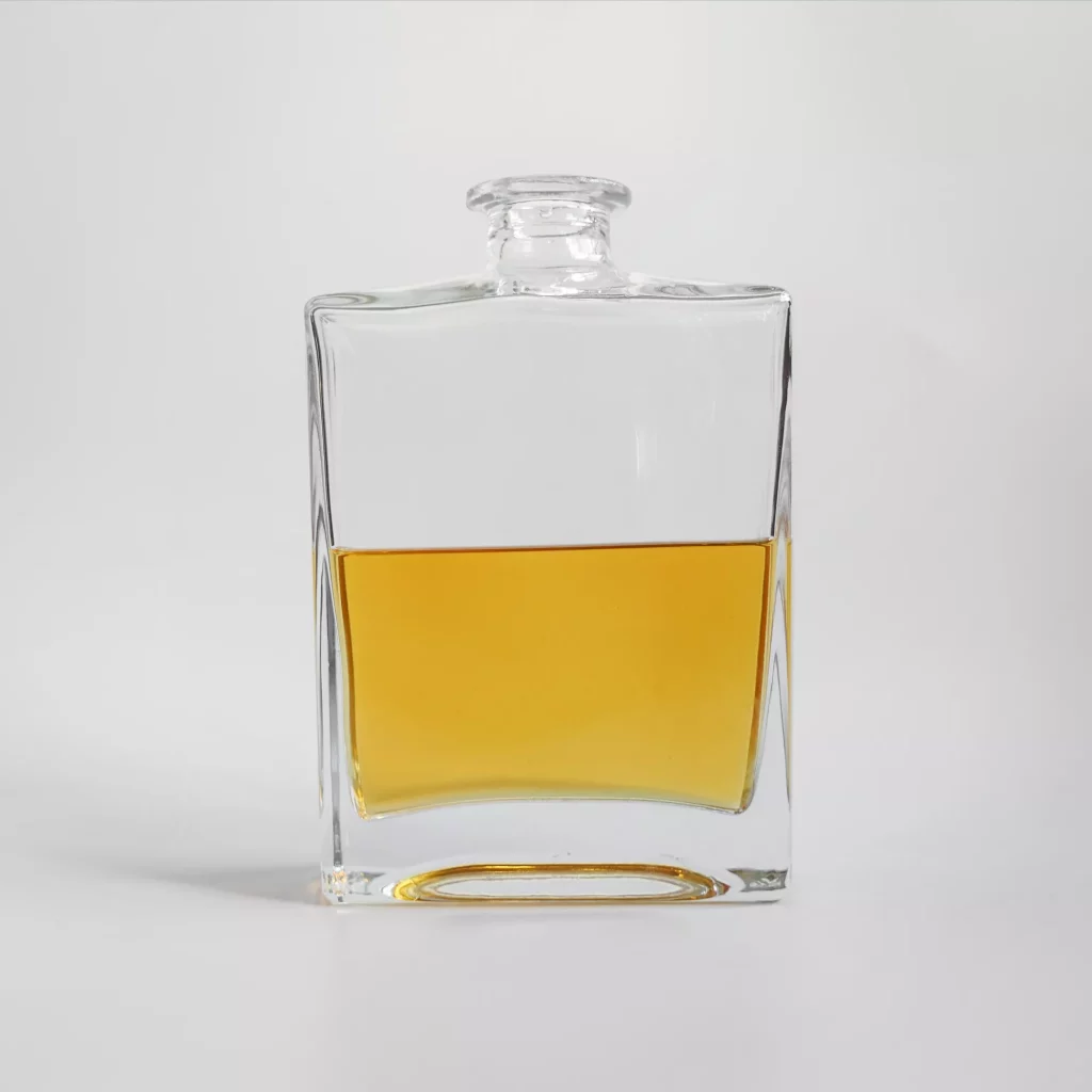 750ml square crystal liquor bottle