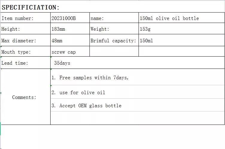 glass olive oil bottle 1