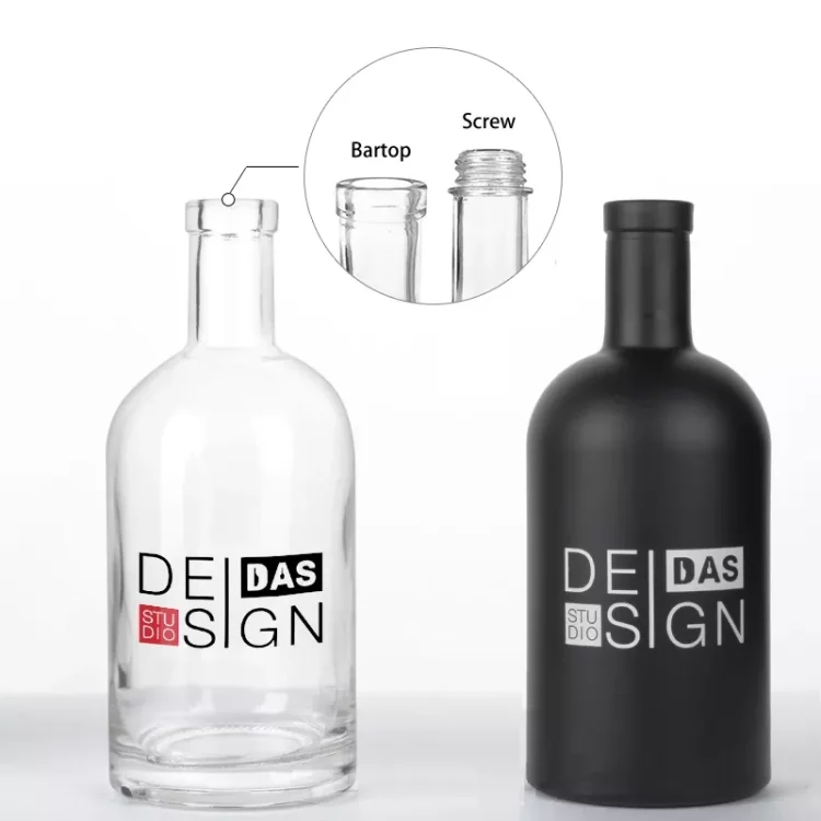 700ml black galss bottle