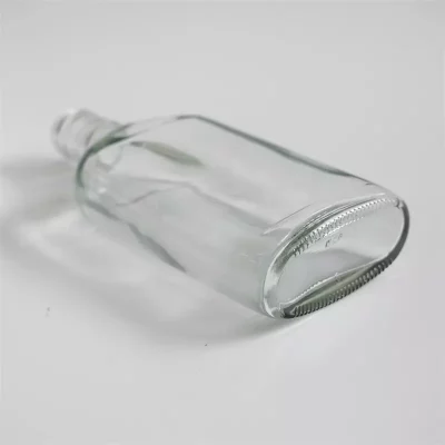 350ml clear flat glass bottle