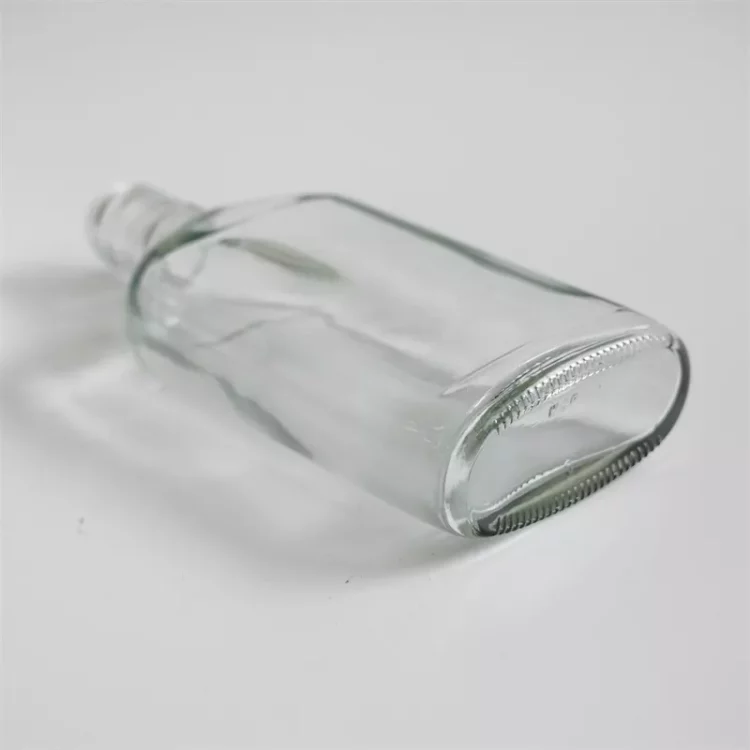 350ml clear flat glass bottle
