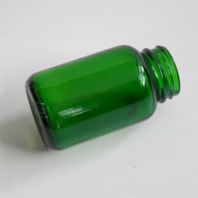 125ml green medicine glass bottle