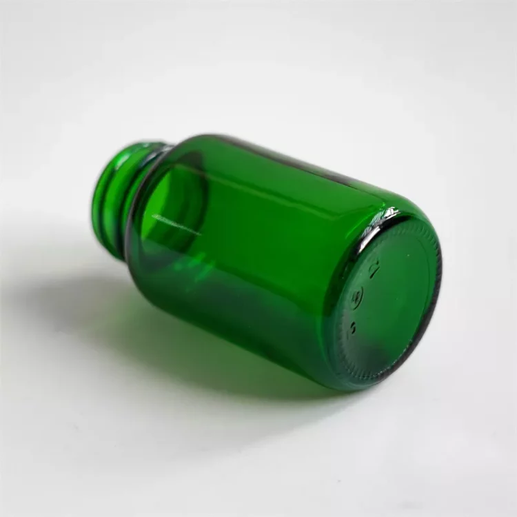 green medicine bottle