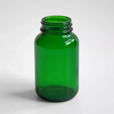125ml green Wide Mouth Glass Bottle