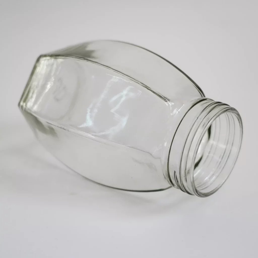 square food glass jar