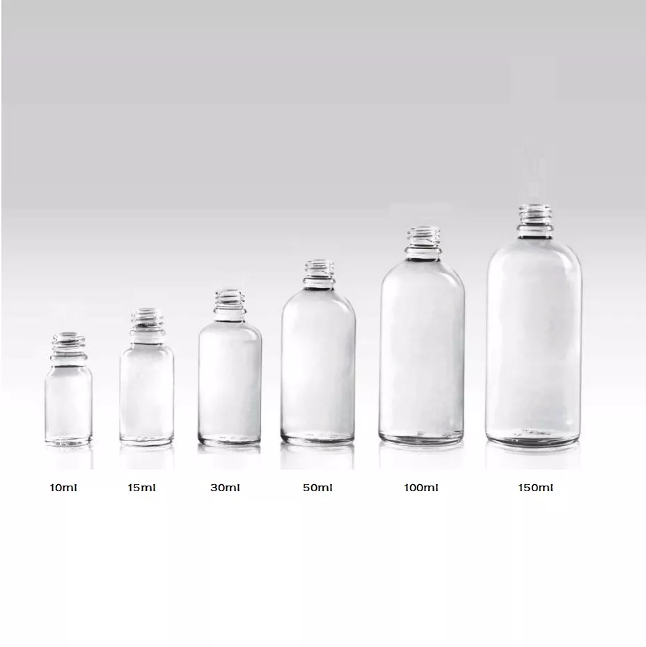 10ml to 150ml clear dropper dispensing bottle DIN18
