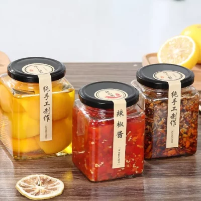 500ml Square Glass jar