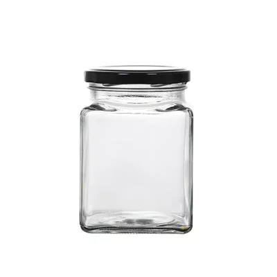 240ml Square  Glass jar