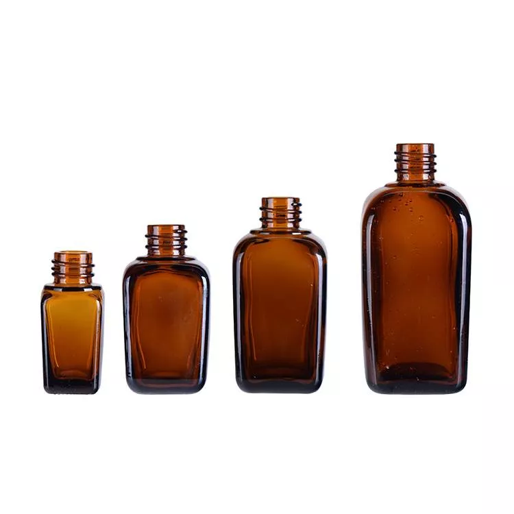 35ml Square Amber Glass Bottle
