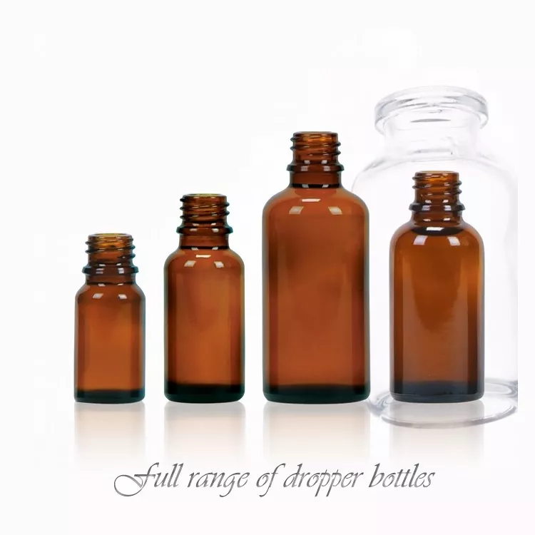 5ml to 100ml amber dropper dispensing bottle DIN18