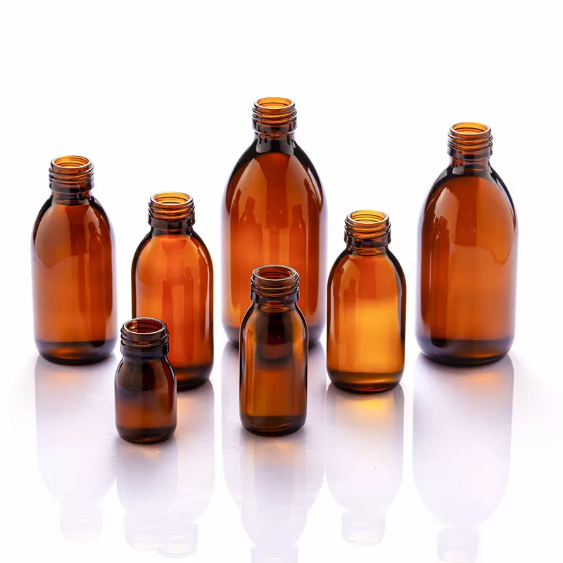 30ml 60ml 300ml amber glass bottle for syrup DIN28mm