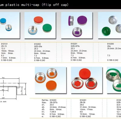 aluminium plastic multi cap flip cap