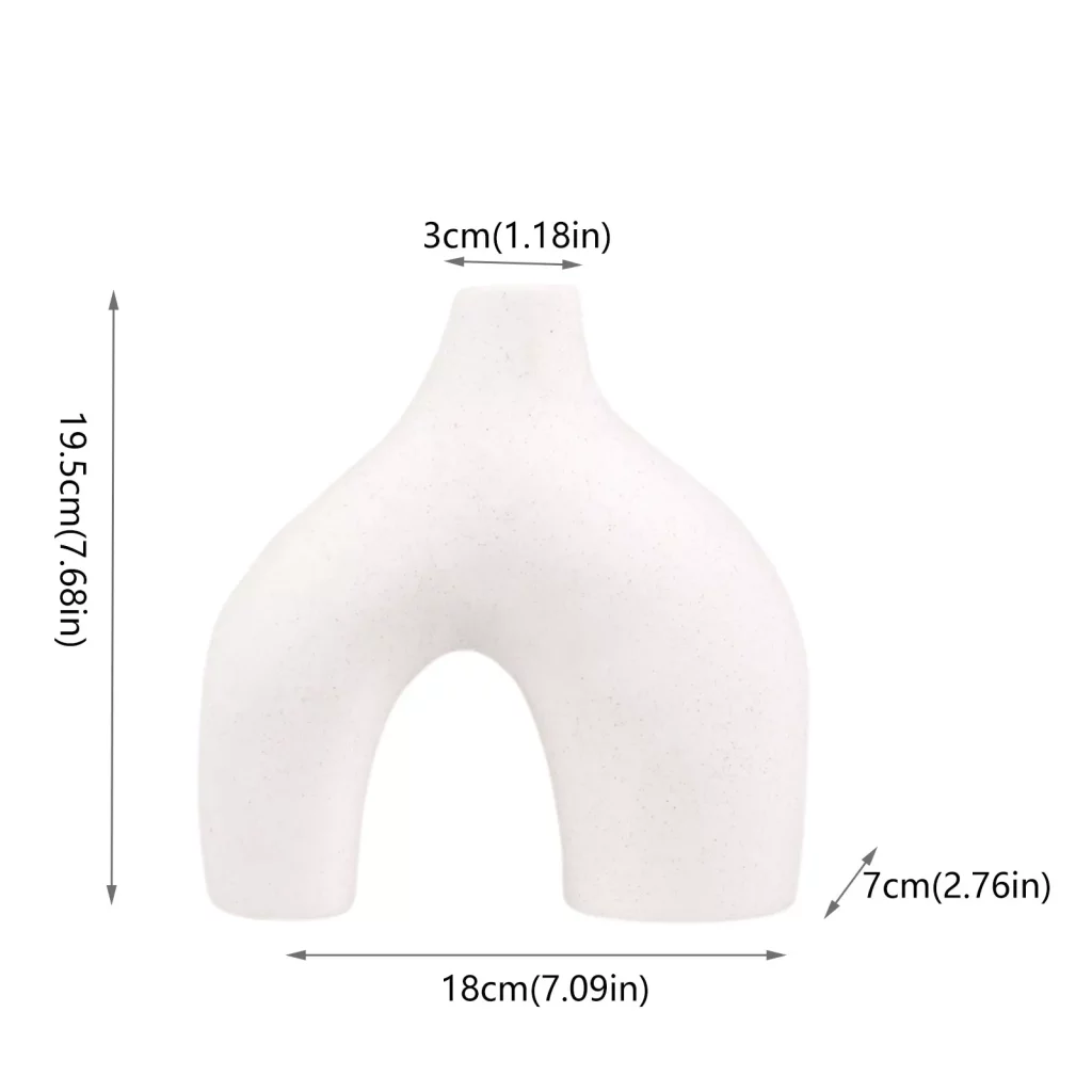 Modern Simple Home Decoraion White Ceramic Flower Vase