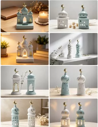 Creative Islamic-styleCeramic Candle Holder House