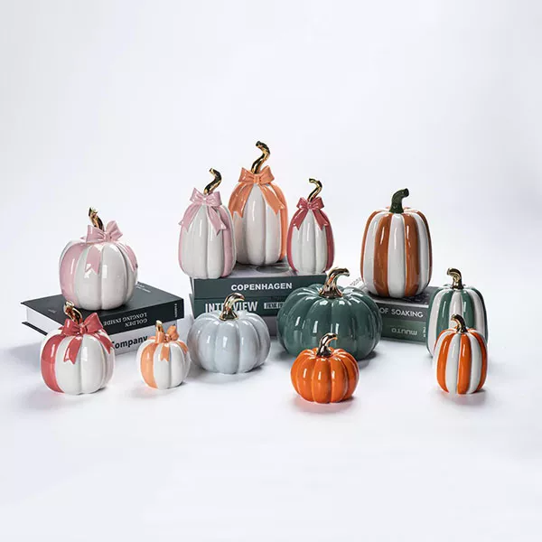 Rib Decored Pumpkin for Holiday of Harvest and Thanks Giving Day