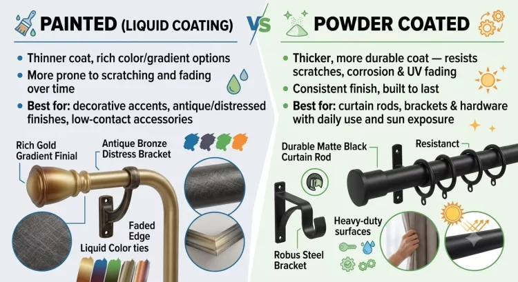 Painted vs. Powder Coated Selection